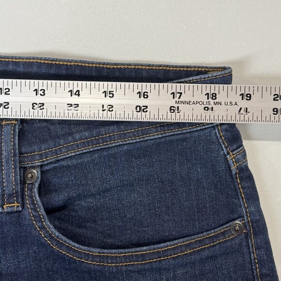 Revtown Jeans Mens 36x32 Blue Automatic Relaxed Straight Stretch Dark Wash Denim - Picture 8 of 12